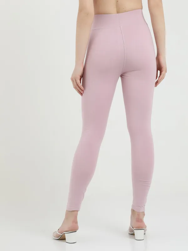 Peach_Plus_Size_Cotton_Spandex_Ankle_Leggings_For_Women