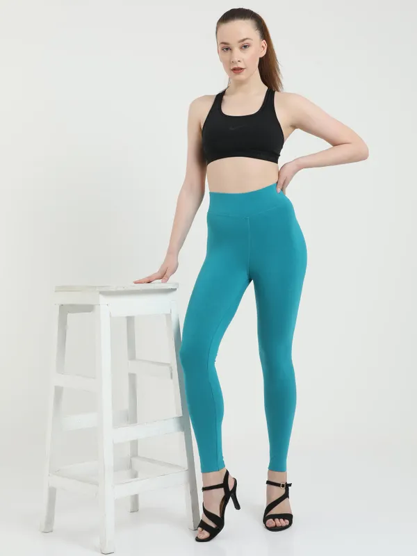 Aqua_Plus_Size_Cotton_Spandex_Ankle_Leggings_For_Women