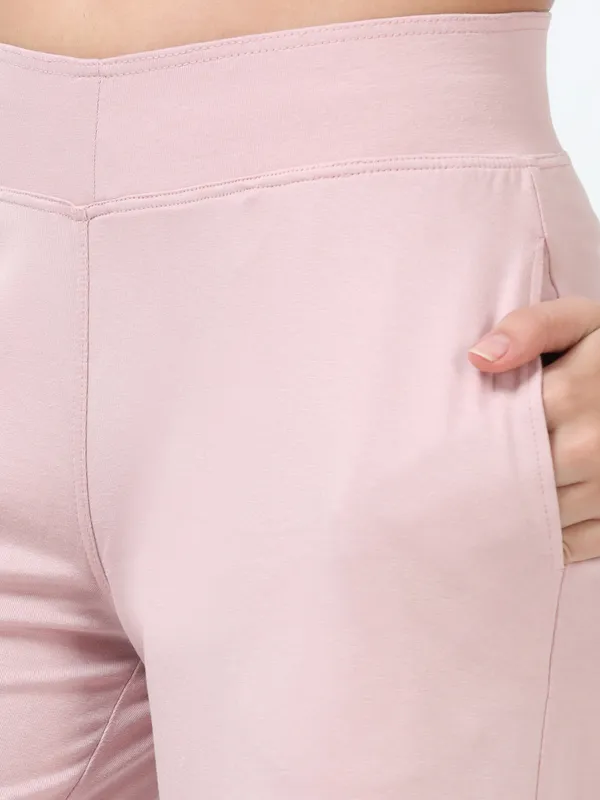 Light_Pink_Cotton_Spandex_Cropped_Length_For_Women
