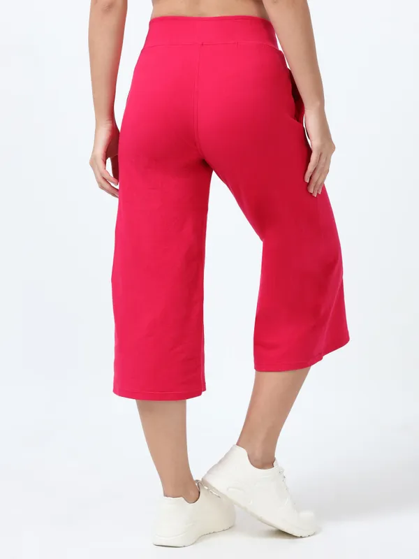 Dark_Pink_Cotton_Spandex_Cropped_Length_For_Women
