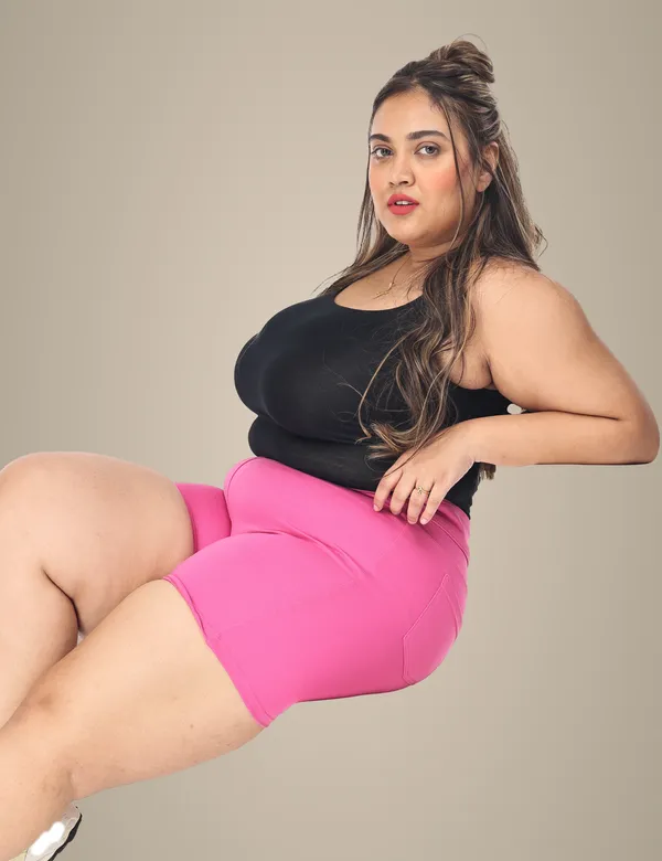 Pink_Compression_Shorts_For_Women
