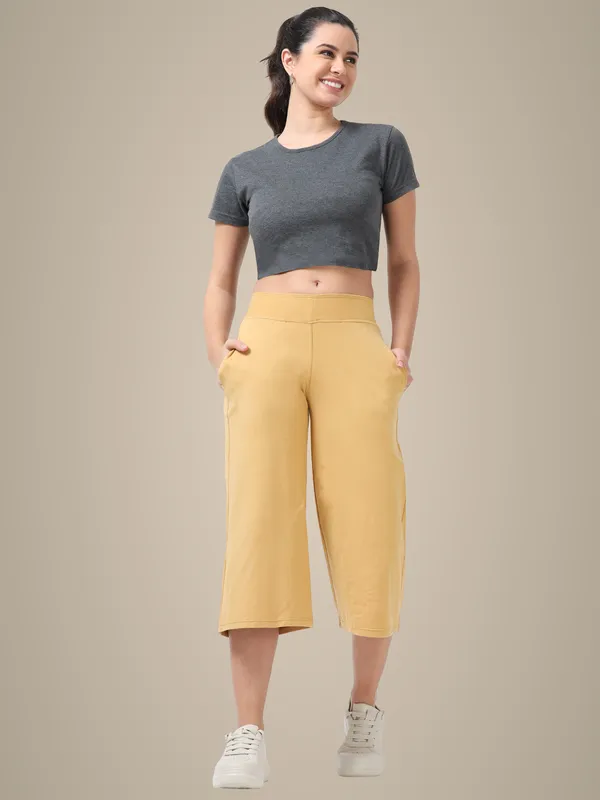 Khaki_Cotton_Spandex_Cropped_Length_For_Women