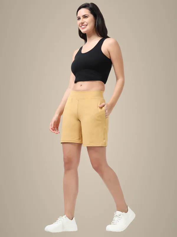 Khaki_Shorts_Cotton_For_Women