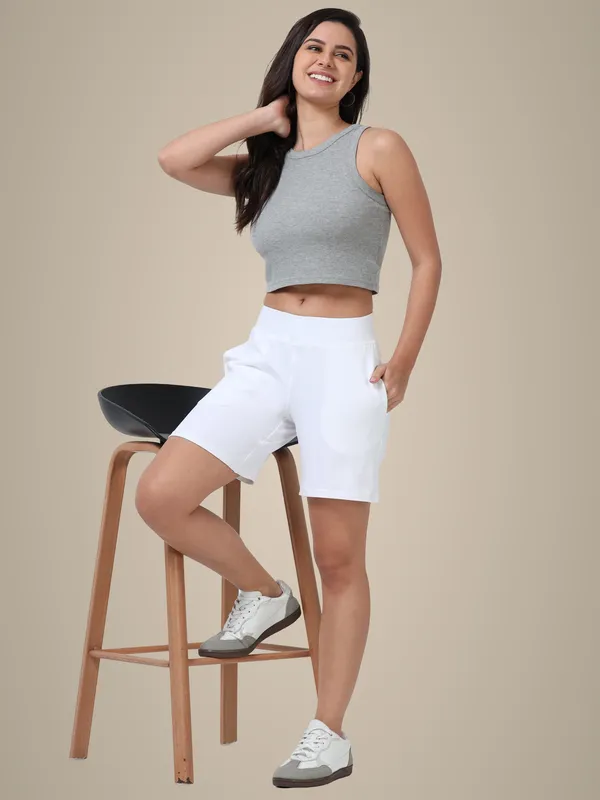 White_Shorts_Cotton_For_Women