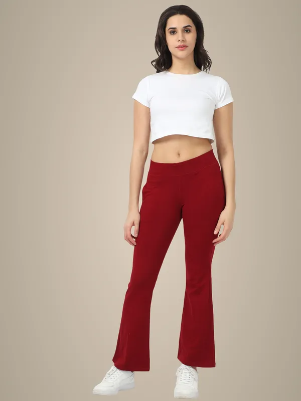 Dark_Pink_Cotton_Ladies_Pant_Formal_For_Women