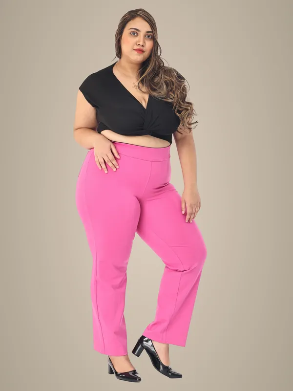 Pink_Plus_Size_Tummy_Tucker_For_Formal_Trouser_For_Women
