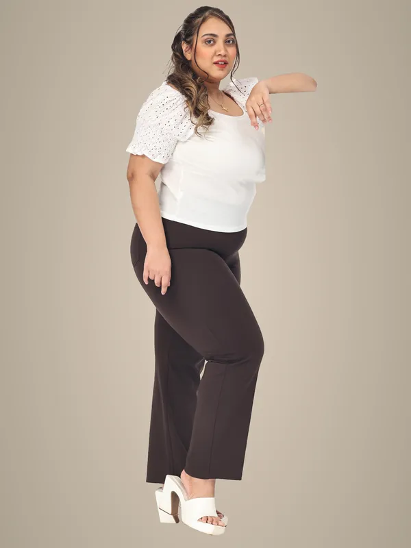 Coffee_Brown_Plus_Size_Tummy_Tucker_For_Formal_Trouser_For_Women
