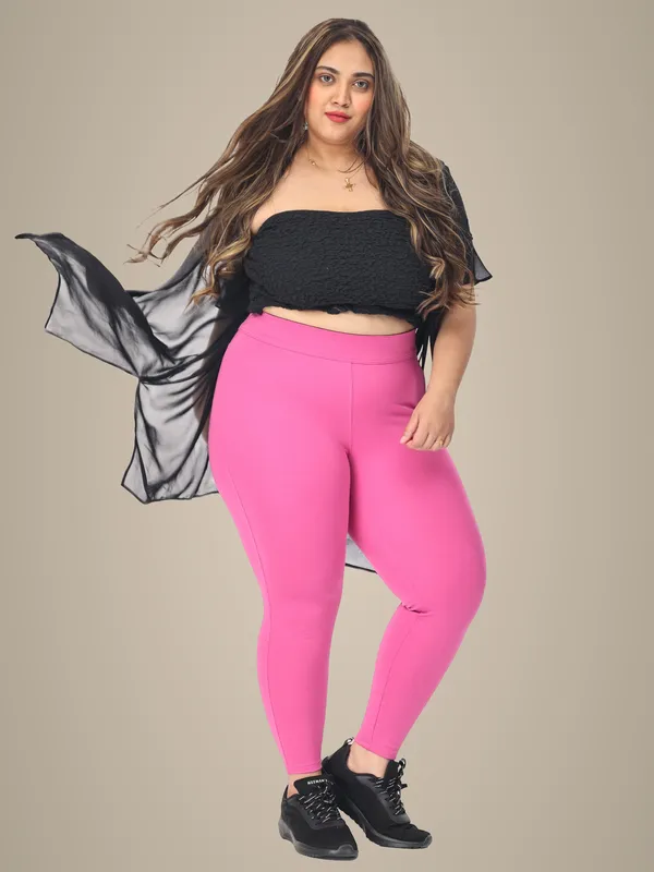 Pink_Plus_Size_Tummy_Tucker_Jegging_For_Women