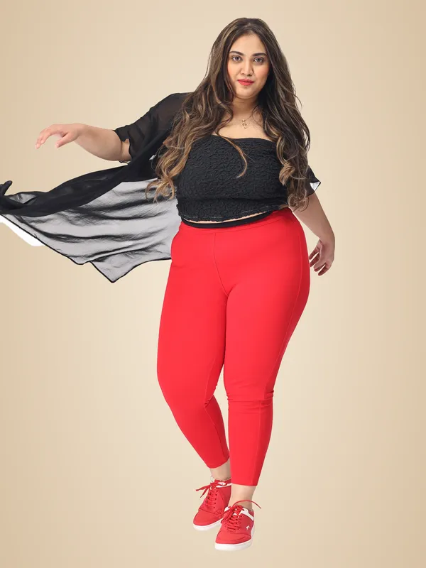 Red_Plus_Size_Tummy_Tucker_Jegging_For_Women