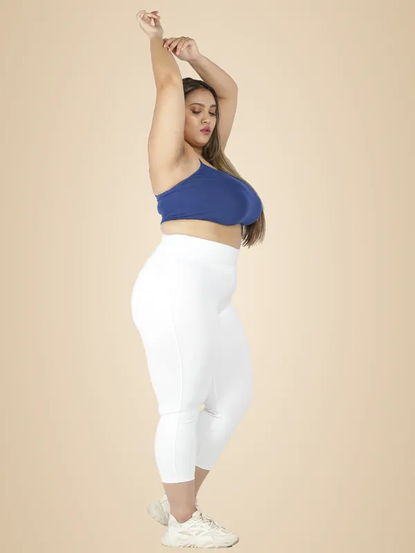 White_Tummy_Tucker_Capris_For_Women