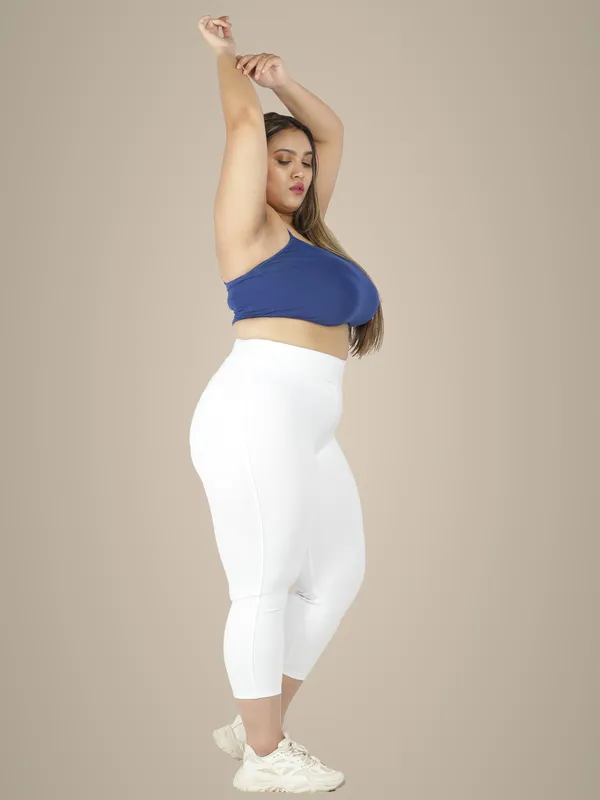 White_Tummy_Tucker_Capris_For_Women