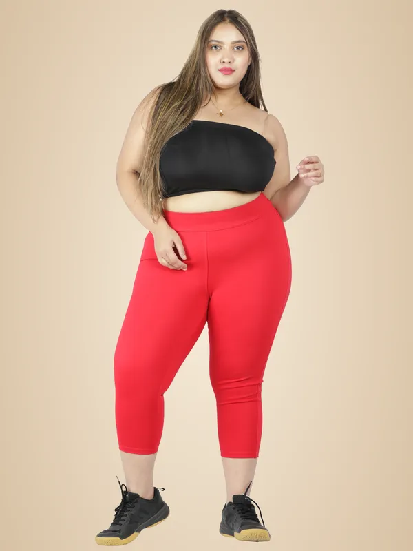 Red_Tummy_Tucker_Capris_For_Women