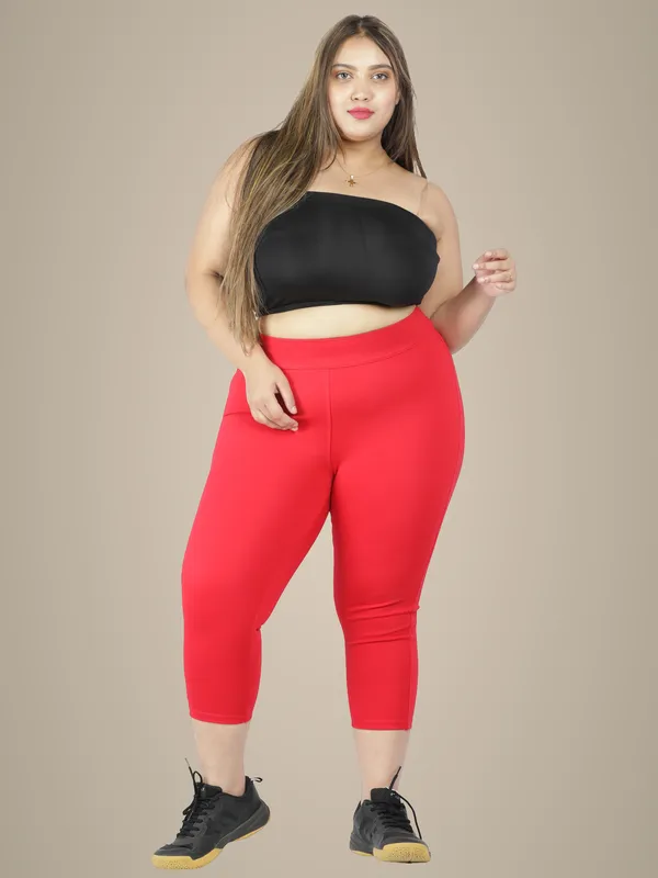 Red_Tummy_Tucker_Capris_For_Women