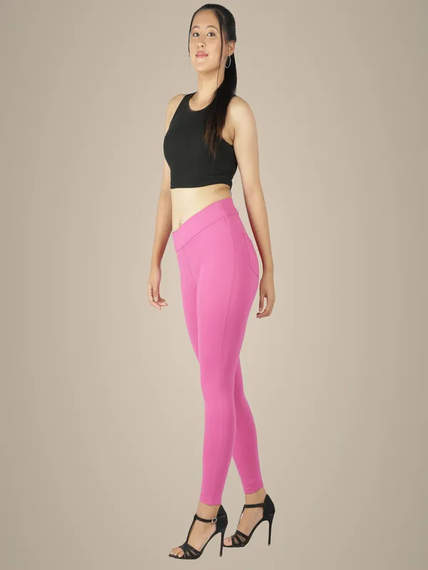 Pink_Tummy_Tucker_Jeggings_For_Women