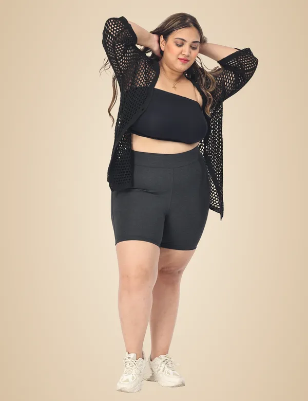 Charcoal_Compression_Shorts_For_Women