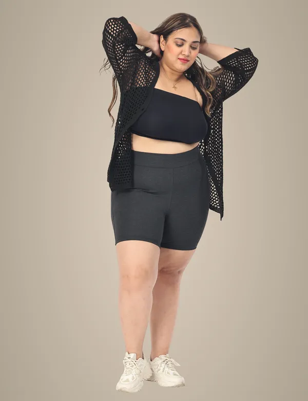 Charcoal_Compression_Shorts_For_Women