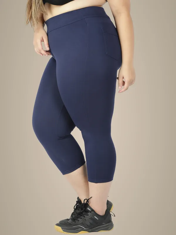 Navy_Plus_Size_Tummy_Tucker_Capri_For_Women