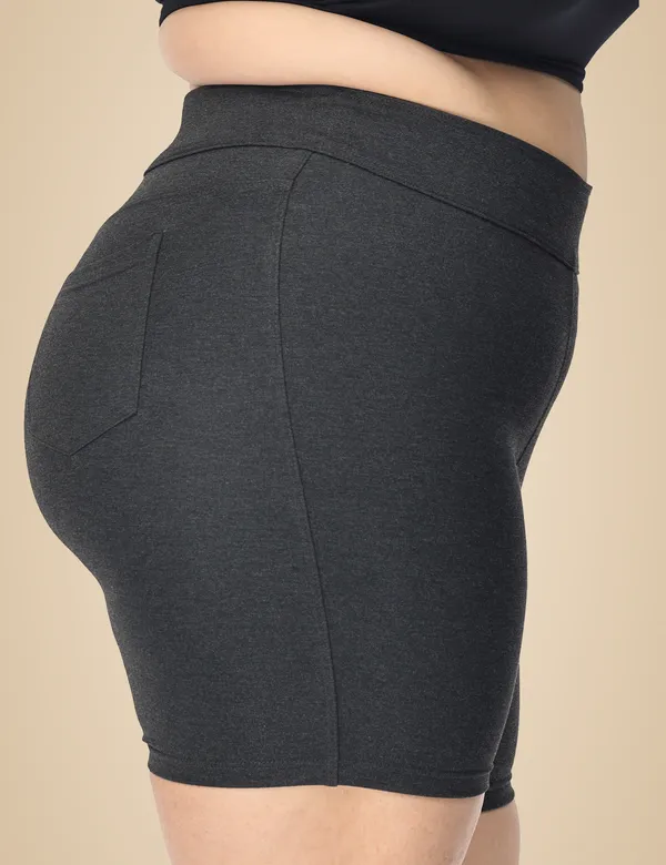Charcoal_Plus_Size_Tummy_Tucker_Shorts_For_Women