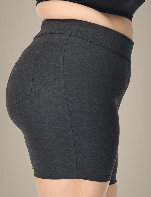 Charcoal_Plus_Size_Tummy_Tucker_Shorts_For_Women
