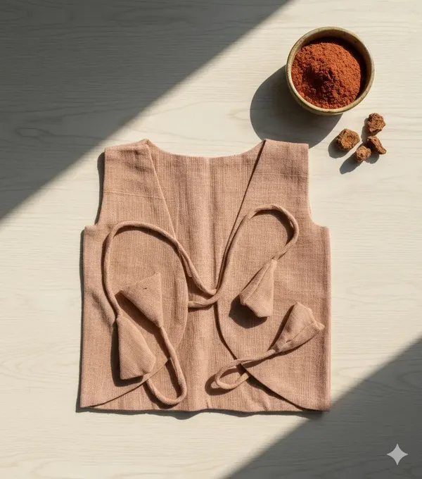 Bhagyavastra™_Manjistha_(Maddar)_Dyed,_100%_Cotton,_Lucky_&_Herbal_Newborn_Baby_Top_(Jhabla)_0–3_Months