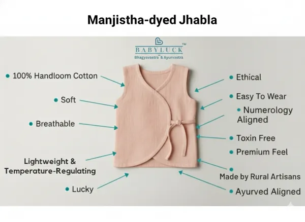 Bhagyavastra™_Manjistha_(Maddar)_Dyed,_100%_Cotton,_Lucky_&_Herbal_Newborn_Baby_Top_(Jhabla)_0–3_Months