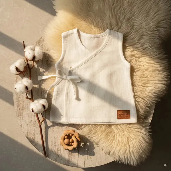 Bhagyavastra™_Natural_White,_100%_Cotton,_Lucky_&_Herbal_Newborn_Baby_Set_of_6_(0–3_Months)