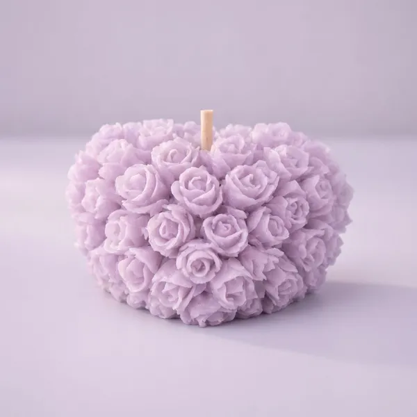 Lavender_Heart_Of_Roses_Soya_Wax_Candle_For_Home_(Pack_Of_4_)