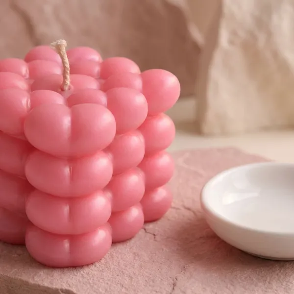 Pink_Heart_Bubble_Candles_Soya_Wax_Candle_For_Home_(Pack_Of_2_)