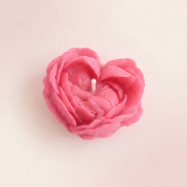 Pink_Baby_Petal_Heart_Soya_Wax_Candle_For_Home_(Pack_Of_2_)
