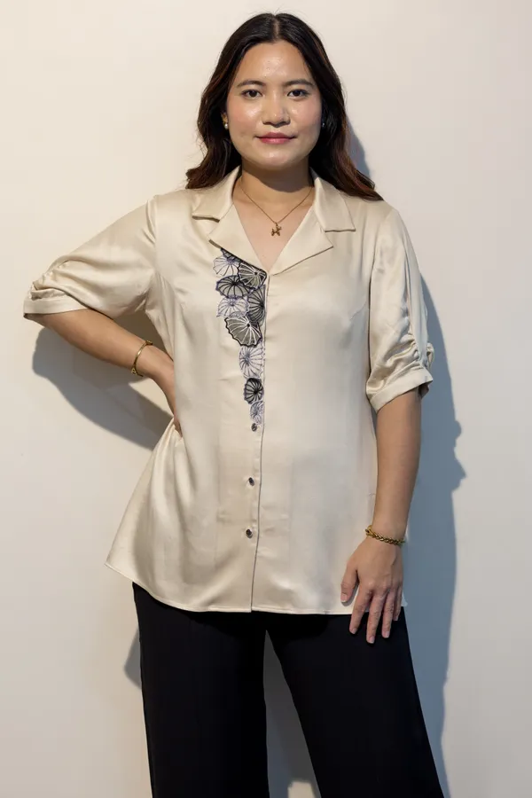 EURELLA_Off_White_Giza_Cotton_Premium_&_Elegant_Shirt_For_Women