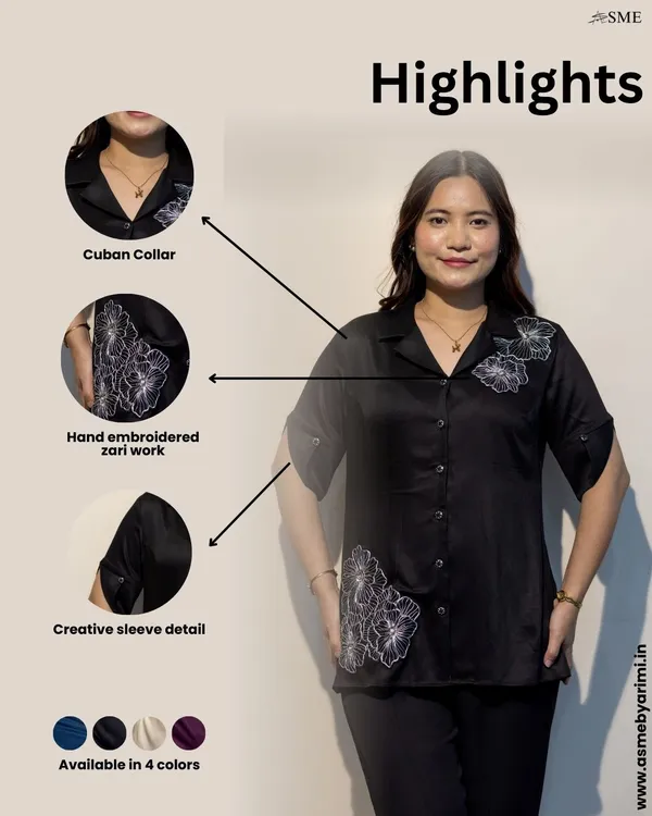 DAPHNE_Black_Giza_Cotton_Premium_&_Elegant_Shirt_For_Women