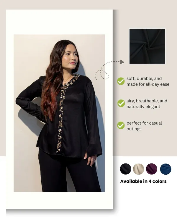 PAMELA_Black_Giza_Cotton_Premium_&_Elegant_Shirt_For_Women