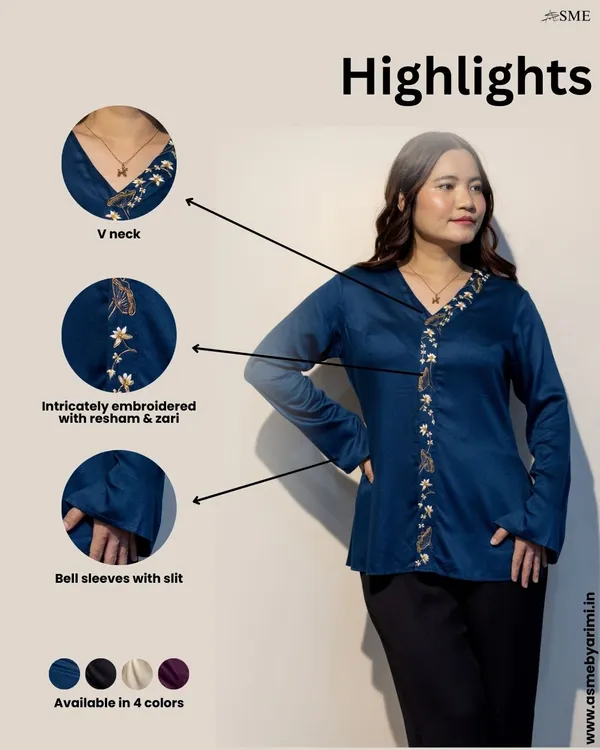 PAMELA_Blue_Giza_Cotton_Premium_&_Elegant_Shirt_For_Women