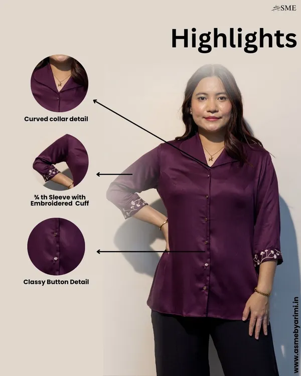 CLAIRE_Wine_Giza_Cotton_Premium_&_Elegant_Shirt_For_Women