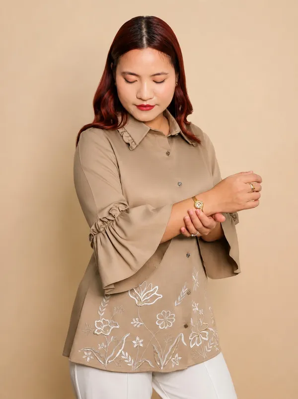 BRISA_Giza_Cotton_Premium_&_Elegant_Shirt_For_Women