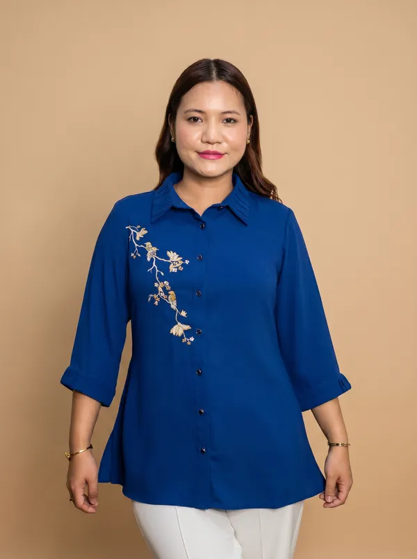 BIRD_BRUNCH_Premium_Georgette_Elegant_Shirt_For_Women