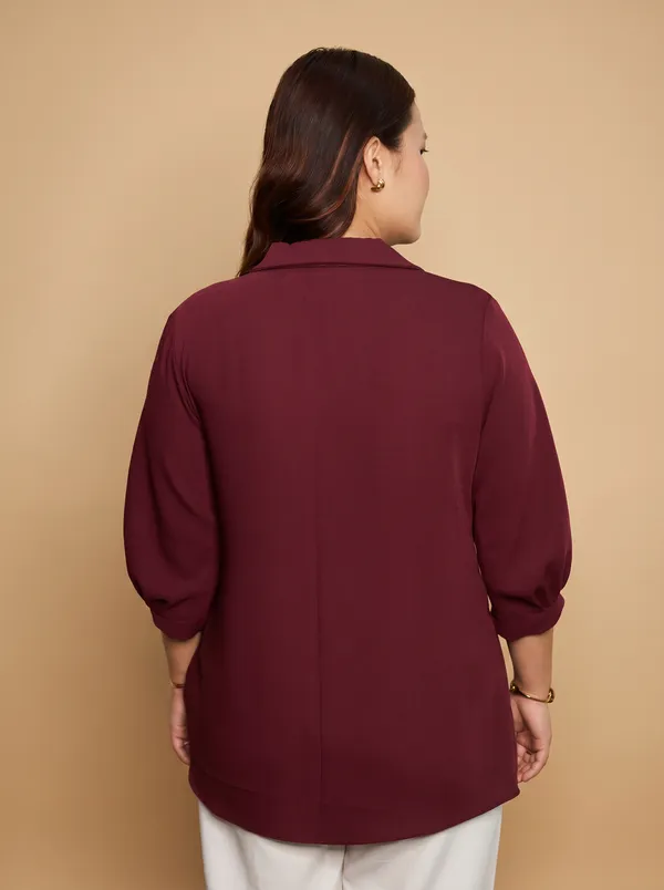 WINE_Crepe_Premium_&_Elegant_Shirt_For_Women
