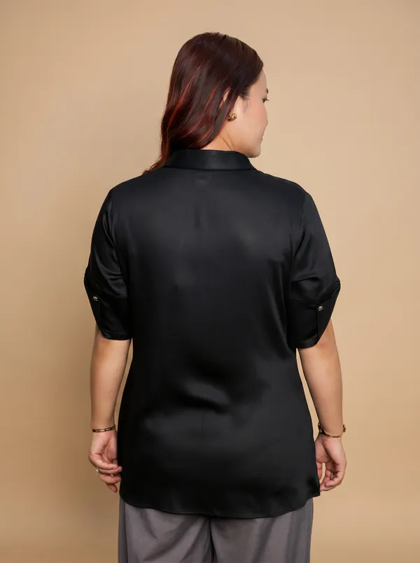 GRAIN_Black_Premium_Giza_Cotton_Elegant_Shirt_For_Women