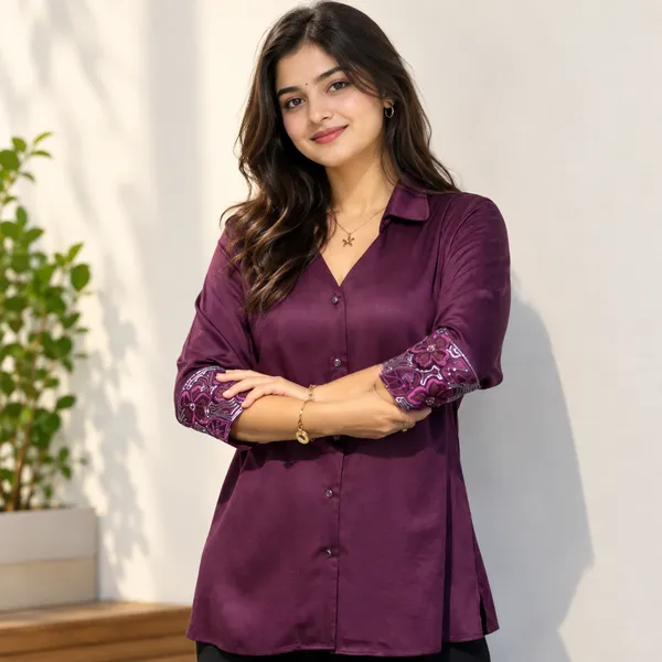 ERICA_Wine_Giza_Cotton_Premium_&_Elegant_Shirt_For_Women