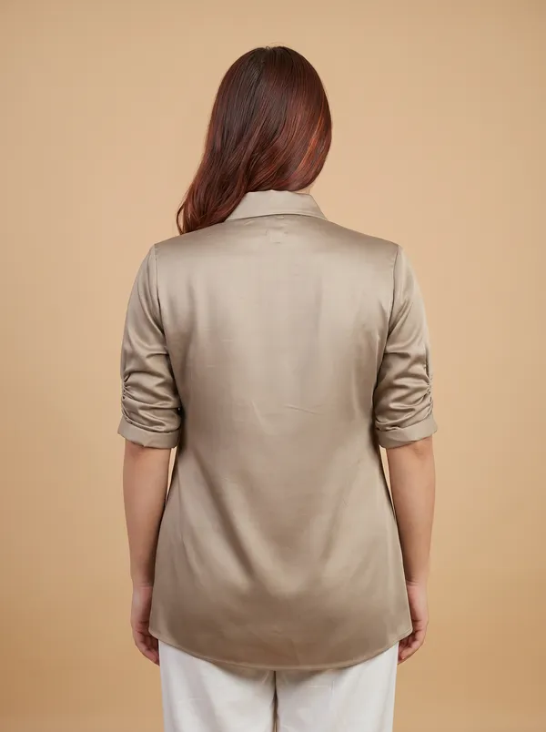 BEETLE_Beige_Premium_GIZA_Cotton_Shirt_For_Women