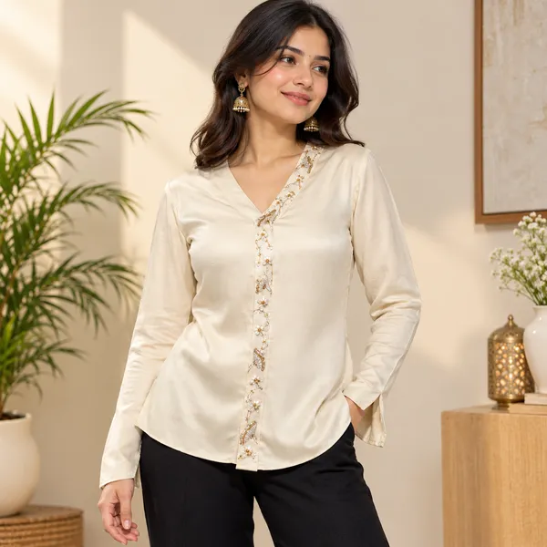 PAMELA_Off_White_Giza_Cotton_Premium_&_Elegant_Shirt_For_Women