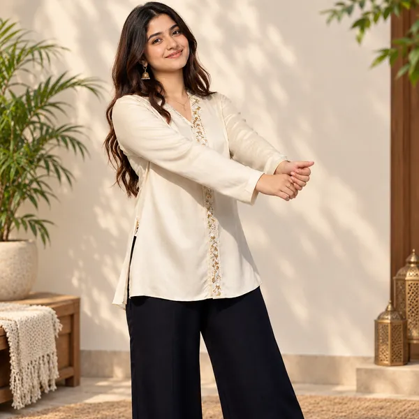 PAMELA_Off_White_Giza_Cotton_Premium_&_Elegant_Shirt_For_Women