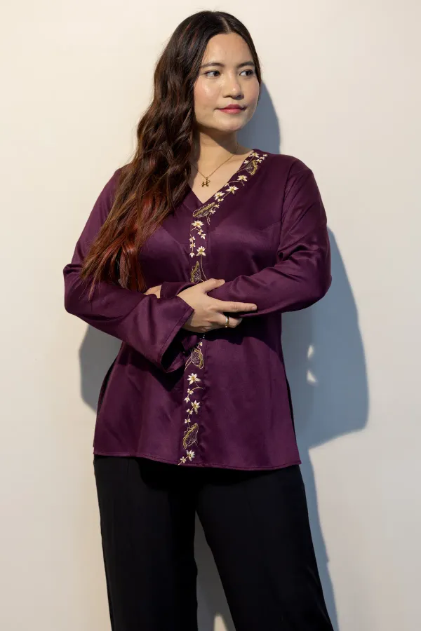 Daphne_BLACK_&_Pamela_WINE_Giza_cotton_shirts_Combo