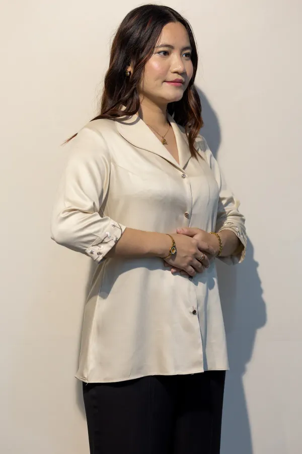 Erica_BLUE_&_Claire_BEIGE_Giza_cotton_shirts_Combo
