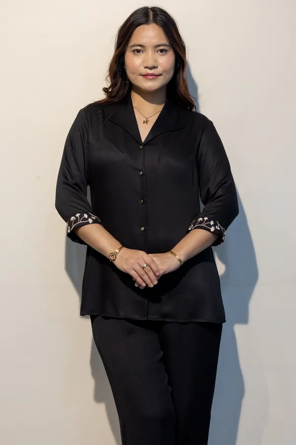 CLAIRE_Black_Giza_Cotton_Premium_&_Elegant_Shirt_For_Women