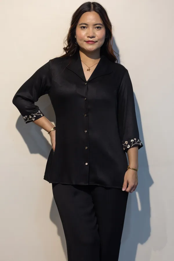 CLAIRE_Black_Giza_Cotton_Premium_&_Elegant_Shirt_For_Women