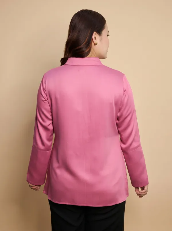CELIO_Pink_Premium_Giza_Cotton_Elegant_Shirt_For_Women