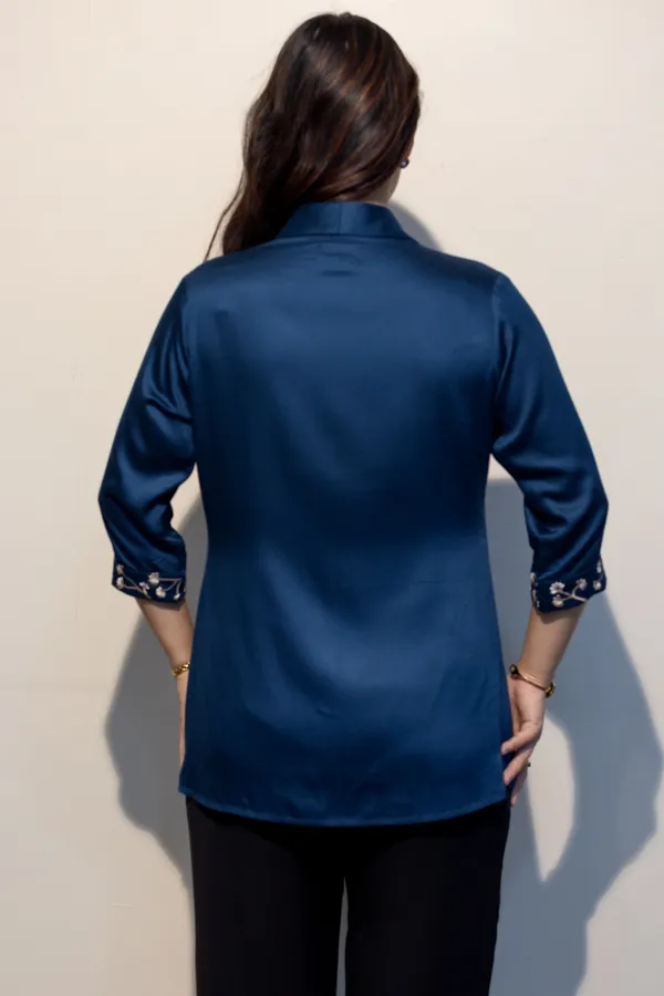 CLAIRE_Blue_Giza_Cotton_Premium_&_Elegant_Shirt_For_Women