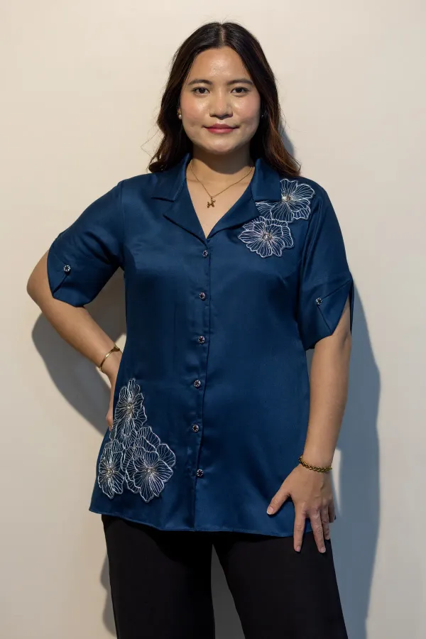 Daphne_BLUE_&_Claire_BLACK_Giza_cotton_shirts_Combo