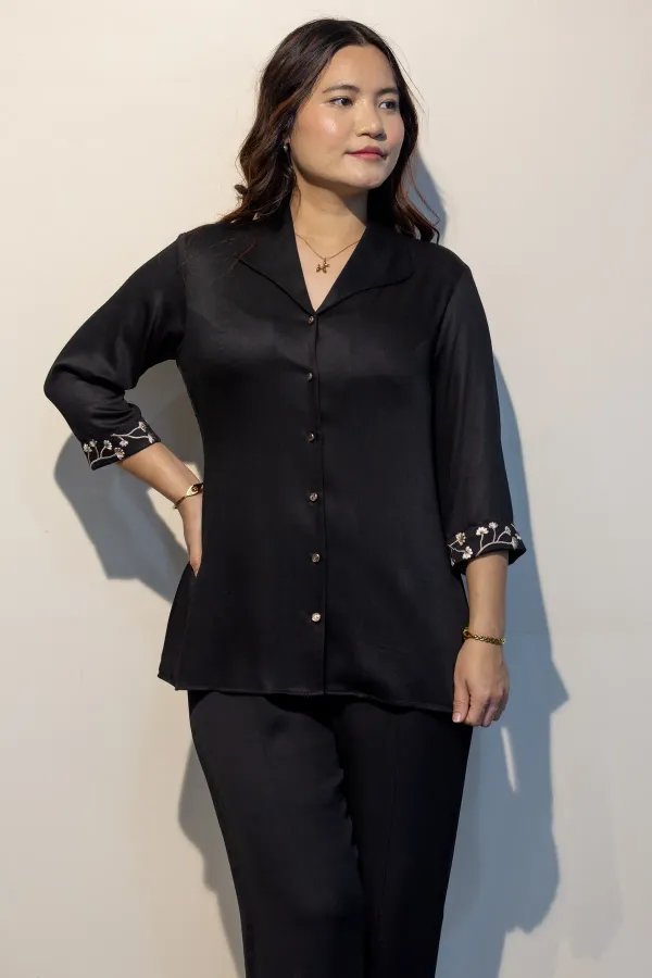 Daphne_BLUE_&_Claire_BLACK_Giza_cotton_shirts_Combo